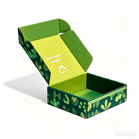 Boîte pliable en carton ondulé avec logo personnalisé, écologique, de qualité alimentaire, avec pelliculage brillant, pour gâteaux, biscuits, pain, pâtisseries, beignets, macarons