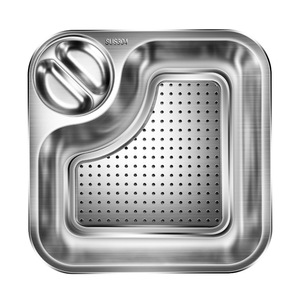 Assiette à raviolis en acier inoxydable 304 avec plaque de drainage, assiette multi-usages pour collations, pour les repas de fête ou d'hôtel - Product Image 1