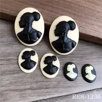 Ethnic gift for women AfroCentric Black Ivory Cameo Africa DIY African American Jewelry Blackamoor Woman RES-1236