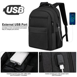 Sac à dos scolaire <span class=keywords><strong>pour</strong></span> adolescents garçons 15,6 pouces avec port de charge USB, antivol, résistant à l'eau, <span class=keywords><strong>pour</strong></span> étudiants, professionnels et hommes d'affaires - Product Image 4