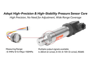 Zhyq OEM nhà sản xuất cung cấp piezoresistive cảm biến chung căng đo máy phát áp lực - Product Image 3