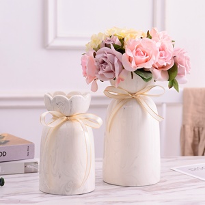 <span class=keywords><strong>Vase</strong></span> en <span class=keywords><strong>céramique</strong></span> <span class=keywords><strong>Ikebana</strong></span>, petit cylindre, pour mariage, en marbre, pour la décoration de la maison - Product Image 2
