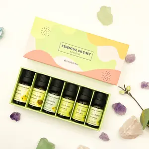 Essential Oils New Manufacturer Organic Aromatherapy oil gift set 6 Pcs For Aroma Diffuser | Therapeutic-Grade Synergy Blend