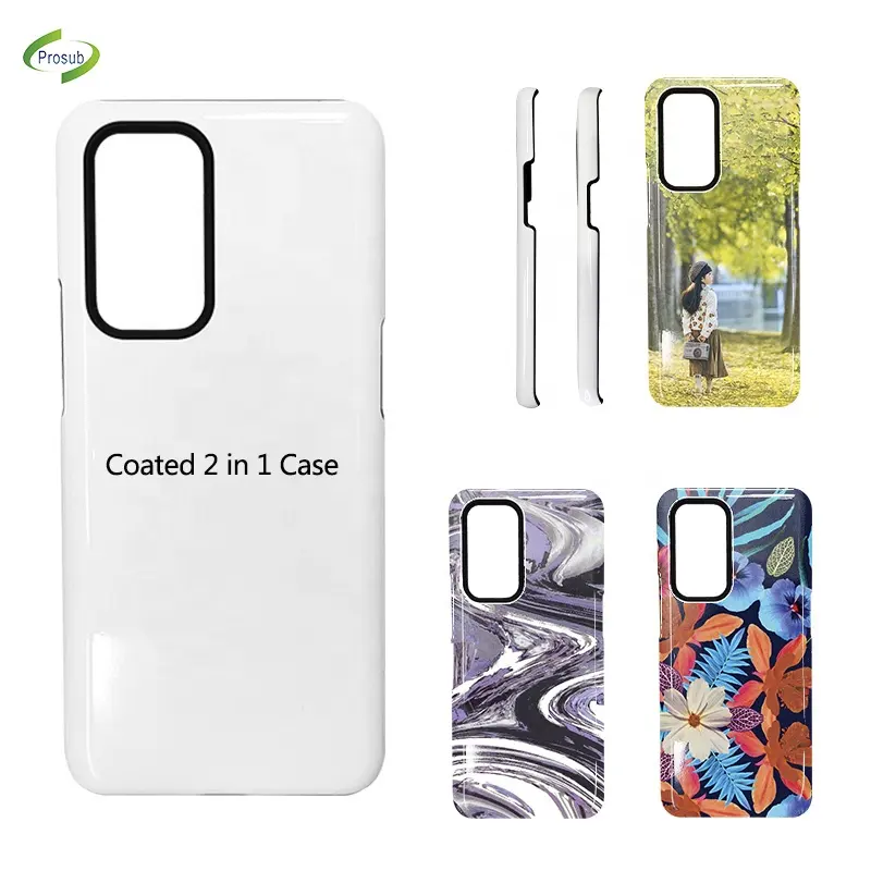 Prosub 3D 2 In 1 Sublimation Phone Case Blanks Dual Layer Tough Coating Sublimation Cell Phone Cover For One Plus 9 pro