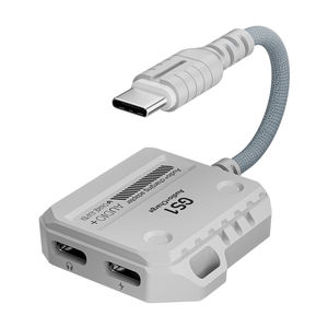Plextone GS1 2-in-1 Adapter USB-C auf 3,5mm Kopfhöreranschluss Adapter Typ C zu Audio-Kabel Hi-Res 60W Schnelllade-Adapter - Product Image 2