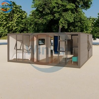 WinFair Italie Petites Maisons Complètes Modulaires Préfabriquées Préfabriquées 20Ft 2 Bedroom Extensible Container Glass Mobile Module House