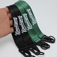 Porte-clés en tissu personnalisé avec logo Mulliganz Golf Apparel, robuste, tactique, avec crochet d'aigle, pour cadeau promotionnel de marque