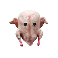 Masques de déguisement en latex souple Cyou, motif dinde amusant pour Halloween, pour adultes, livraison rapide