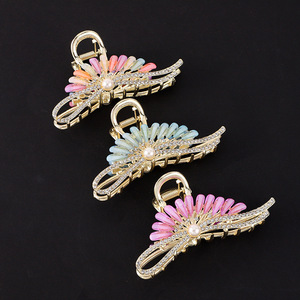 Butterfly Hair <b>Clip</b> Alloy 12 Cm Gold Claw Design For Women Daily Use - Product Image 4