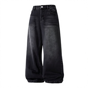 Jean ample taille mi-haute en polyester respirant, imprimé gothique toile d'araignée, style streetwear pour adultes, collection hiver - Product Image 6