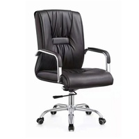 Chaise de bureau de direction contemporaine en cuir de luxe, ergonomique, réglable en hauteur, avec accoudoirs fixes