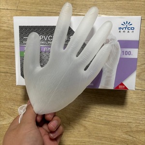 Gants jetables en PVC transparents Inco, 100 pièces, non stériles, pour le nettoyage et la protection en cuisine - Product Image 4