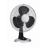 Ventilador de Mesa de 16 Polegadas com Controle por Botão, Oscilação de Grande Área, 3 Velocidades e Inclinação para Quarto e Escritório em Casa