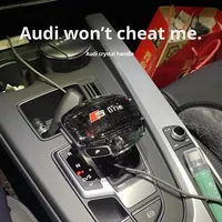 Convient pour le pommeau de levier de vitesse Audi A4LA5A6L Q5L Q7Q8 RS Pommeau de levier de vitesse amélioré et modifié Crystal Cover