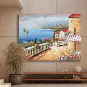 Personalizado paisagem impressão lona parede arte grande impressão sobre tela foto madeira flutuante quadro parede decoração