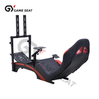 Siège de jeu GY046-4, cockpit de simulation de course, chaise de simulateur de conduite avec cadre de volant réglable