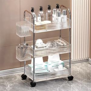 Carrito de Acrílico Transparente de Alta Gama para Salón de Belleza y Barbería, Base para Instrumentos, Estante de Almacenamiento, Estilo Lujoso y Privado - Product Image 4