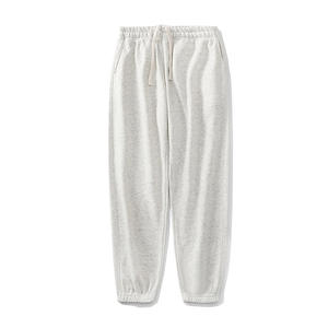 Haute qualité 100% coton blanc hommes couleur Pure coupe ample pantalons de survêtement vêtements de rue décontracté sport survêtement hommes pantalons - Product Image 2