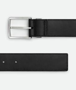 Cinturón Reversible Formal de Negocios para Hombre Bottega, Cinturón de Cuero Genuino Tejido Intreccio de Lujo con Hebilla de Pin, Estilo de Diseñador para Traje BV Veneta - Product Image 4