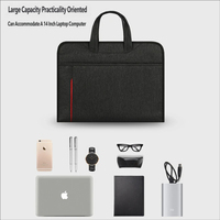 Porte-documents pour homme avec logo personnalisé, gris noir, double couche, imperméable, durable, sac de rangement pour documents de bureau, doublure en nylon