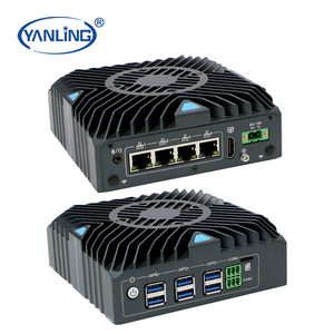 Mini PC industriel embarqué sans ventilateur avec processeur Intel i5-8260U, 4 ports GbE, 6 ports USB <span class=keywords><strong>3</strong></span>.<span class=keywords><strong>1</strong></span>, 2 ports COM RS232 pour vision industrielle et affichage numérique (Edge Computing) - Product Image 1