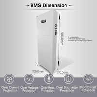Système de stockage d'énergie résidentiel haute tension GCE 256V 307.2V 409.6V 512V 50AH 100AH avec BMS et onduleur tout-en-un pour la maison (ESS)