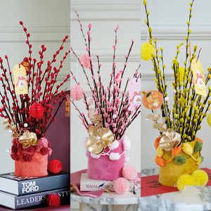 2024 Natural <span class=keywords><strong>Salix</strong></span> plata sauce flores secas plantas coño sauce para el hogar Año Nuevo decoración <span class=keywords><strong>flor</strong></span> - Product Image 4