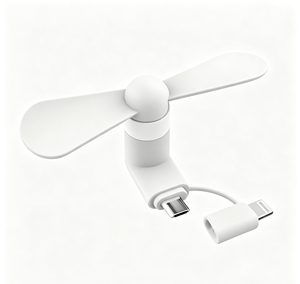 Ventilateur de refroidissement micro portatif abordable 3-en-1, mini ventilateur pour téléphone portable, mini ventilateur USB Type-C portable compatible avec Android et Type-C - Product Image 1