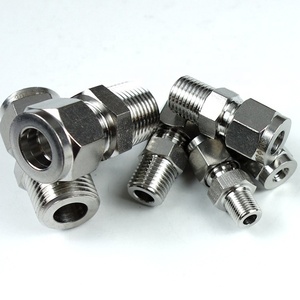 Npt/ZG Tiêu Chuẩn Mỹ Tiêu Chuẩn Quốc Gia Cao Chống Ăn Mòn Thép Không Gỉ 304 Đôi Ferrule Thẳng Nam Kết Nối - Product Image 2