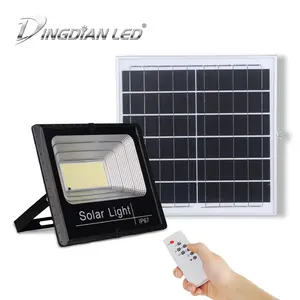 Dingdian LED 60W 태양 전원 배터리 충전식 방수 야외 정원 스포트 라이트 원격 제어 태양 LED 홍수 빛