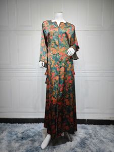 Vestido Musulmán para Mujer, Abaya con Estampado de Diamantes, Túnica de Ramadán, Abayas de Marruecos, Caftán de Dubái, Vestidos Largos de Fiesta, Jalabiya - Product Image 6