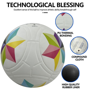 Ballons de football originaux taille 5, officiels, pour entraînement, cousus à la machine, en cuir PVC PU sans couture, ballons de football personnalisés - Product Image 2