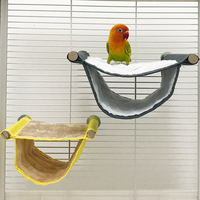 Nouvelle vente en gros de haute qualité hiver chaud flanelle oiseau hamac Double couche perroquet nid lit