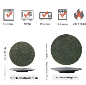 Tablero de cerámica Retro japonés de gama alta, tablero de bistec de estilo occidental personalizado, restaurante, Hotel, fiesta, diseño japonés - Product Image 5