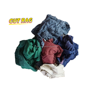 Stracci in cotone 100% senza lanugine, altamente assorbenti acqua e olio, stracci di scarto in maglia, scarti di tessuto in cotone, stracci colorati da t-shirt - Product Image 6