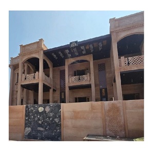 Residencia Moderna de Piedra Arenisca, Fachada Exterior de Piedra Arenisca Hecha a Mano para Villas, Resorts y Hoteles, Combinando Arquitectura Moderna - Product Image 1