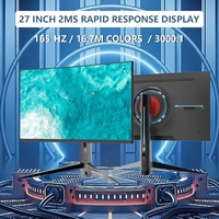 Écran de jeu incurvé sans cadre de 27 pouces 1800R, temps de réponse de 1 ms, options 1K 75 Hz 165 Hz, 2K 60 Hz 165 Hz pour les e-sports et l'usage domestique