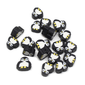 Diy Soft Eco-Friendly Clay Crafts Penguin French Fries Elf Cactus Necklace Mobile Phone Chain Jewelry Accessories Pottery Beads