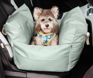 Großhandel Luxus moderne solide Hund Autos itz Booster Bett mit Sicherheits schnalle Custom ized Logo wasserdicht abnehmbar wasch bar - Product Image 2