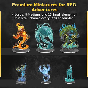 OEM ODM Anime Skinny Minis Elementals 2 Set 28 Figurines Miniatures Acryliques <span class=keywords><strong>de</strong></span> Table Éléments Air <span class=keywords><strong>Terre</strong></span> Feu Eau Figurines Plates 2D - Product Image 3