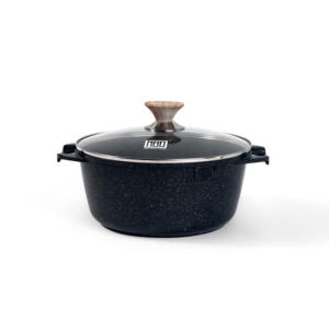MGC Kitchen Serie rumana Ollas para sopa 20/22/24/26/28/30/32 cm Juegos de utensilios de cocina con fondo de inducción Revestimiento de mármol para restaurantes - Product Image 1