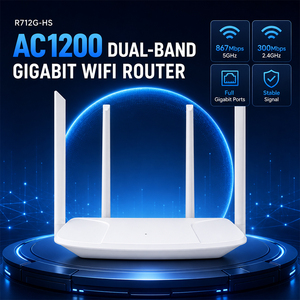 Router WiFi AC1200 de doble banda 1200Mbps 4GE+2.4G+5G+ WiFi5, modo AP, LAN inalámbrica y LAN con cable. Router wifi en promoción para el hogar y la oficina. - Product Image 5