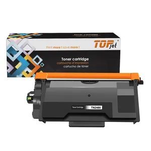 Topjet TN2480 TN-2480 TN 2480ブラザーHLL2386DW2385DWレーザープリンターと互換性のあるモノラルトナーカートリッジ