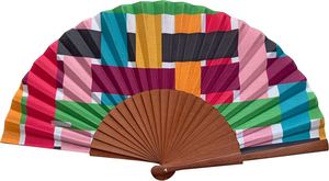 Abanico de Lujo de Hierro y Madera con Pintura y Tela - Product Image 4