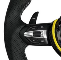 Volant sport en cuir et fibre de carbone personnalisé pour BMW M3 M4 M5 F10 F30 3 branches 40 mm avec palettes de changement de vitesse