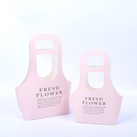 Boîte à fleurs pliable en papier kraft de style coréen, panier d'emballage pour fleurs imperméable, sac à main élégant et pratique