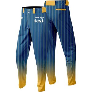 Pantalon de softball et de baseball dégradé pour jeunes hommes personnalisé avec nom de l'équipe et logo doux et confortable vêtements de chemise à fines rayures - Product Image 1