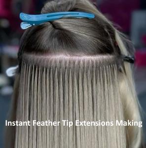 Machine à fabriquer des extensions de cheveux à pointe plume 2027 avec bâton de <span class=keywords><strong>colle</strong></span> et clips magnétiques pour salon - Product Image 3