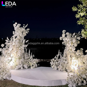 LEDA <b>Wedding</b> Party Events Decoration High Quality White Round Detachable Large Acrylic Stage - Product Image 2