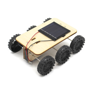 Coche solar de madera de 6 ruedas, kit de bricolaje, juguete educativo científico para niños - Product Image 4